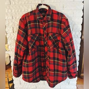 Red Plaid Lightweight Shirt Jacket - Vintage Greatland Apparel